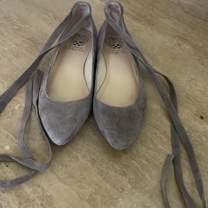 Ballet flat with ankle straps